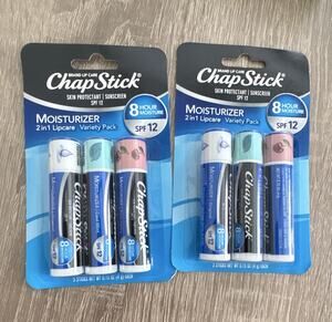 ChapStick Moisturizer 2 in 1 Lip Balm SPF 12 Broad Spectrum 3pk Cool Mint